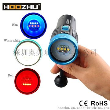 2017新品上市 HOOZHU V30 三色潜水补光灯 超高亮度补光